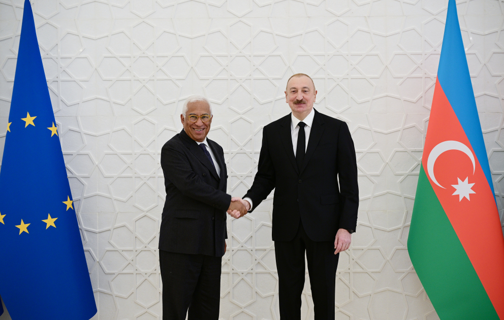 Prezident İlham Əliyevin Avropa İttifaqı Şurasının Prezidenti ilə təkbətək görüşü olub VİDEO
