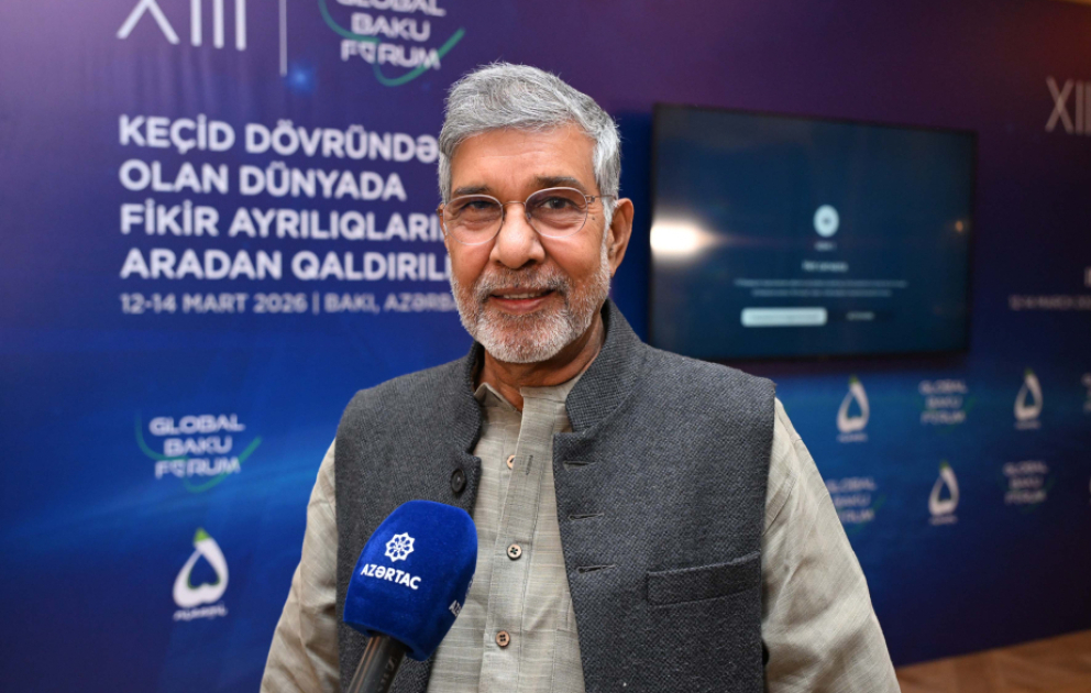 Nobel laureatı Kailaş Satyarti: Qlobal Bakı Forumu dünyada ümid işığıdır VİDEO