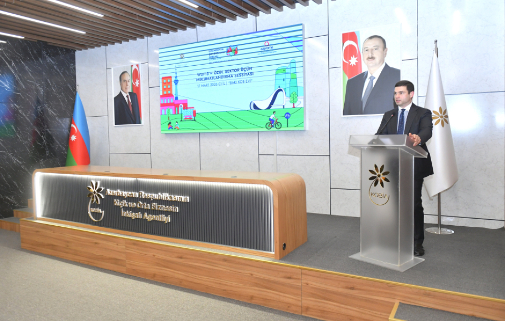 KOBİA-nın rəhbəri Azərbaycan sahibkarlarını WUF13-də fəal iştiraka çağırıb VİDEO
