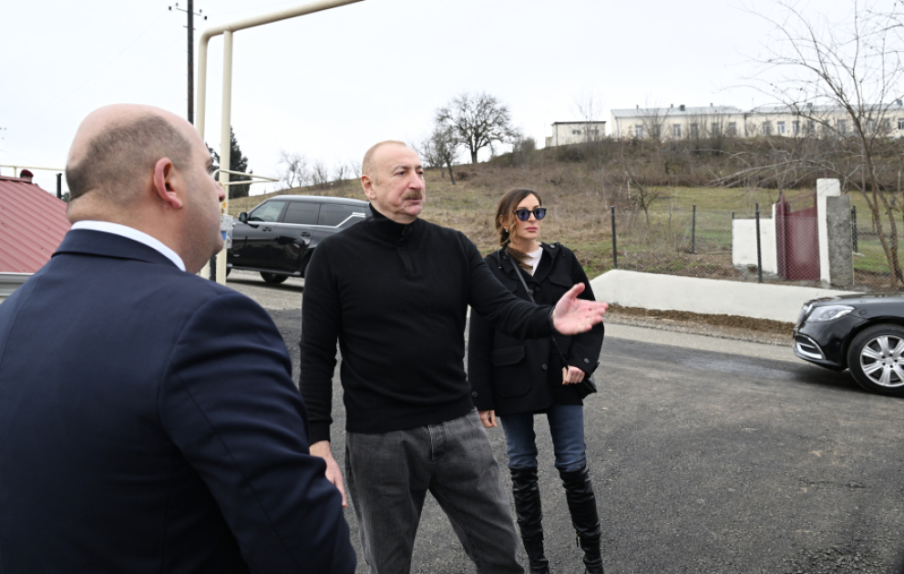 President Ilham Aliyev inspected restoration of individual houses and infrastructure in Khanoba village of Khojavend VIDEO
