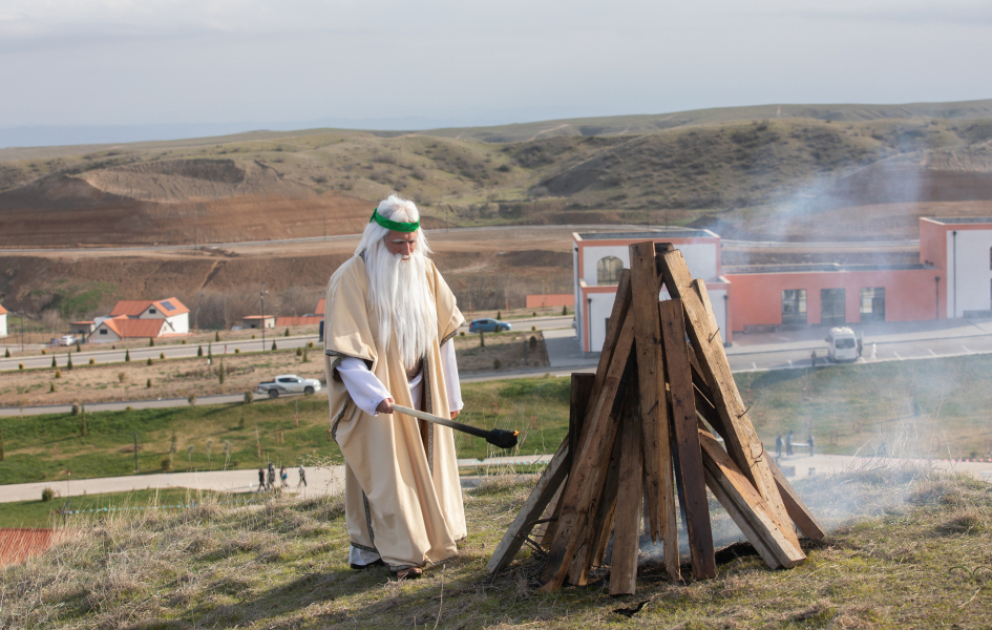 Horovluda Novruz tonqalı qalanıb VİDEO