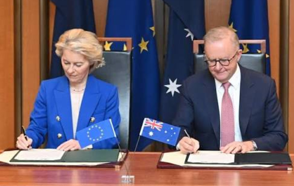 Aİ ilə Avstraliya arasında azad ticarət sazişi imzalanıb VİDEO