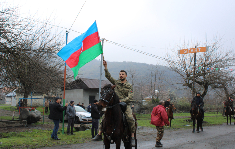 Tarixdən gələn meydan oyunları - Əmbərçay kəndində yaşadılan Novruz ənənəsi VİDEO