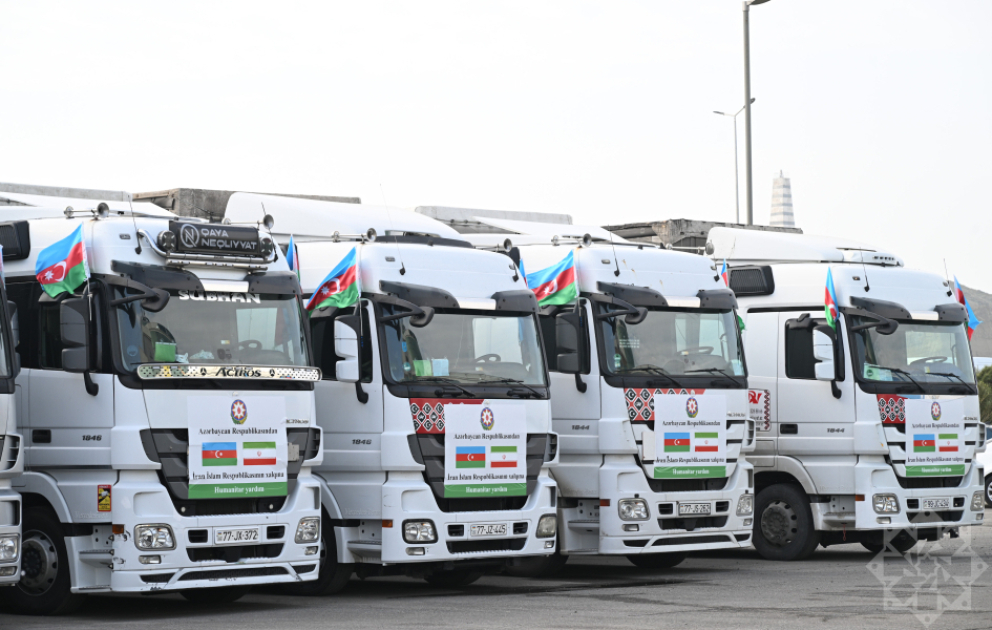 Azərbaycan Prezidentinin tapşırığı ilə İrana növbəti humanitar yardım yola salınıb VİDEO