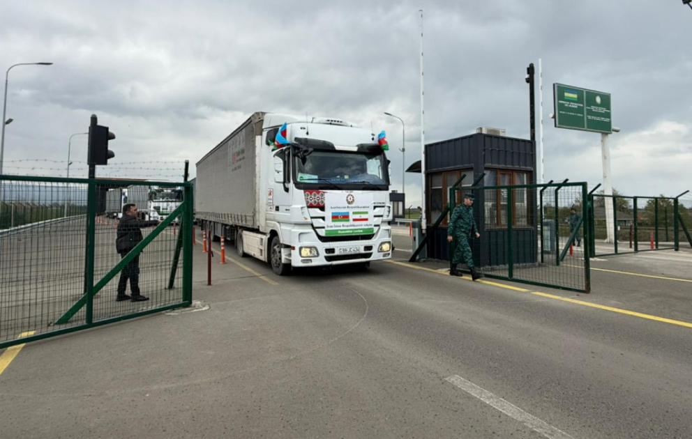 Növbəti humanitar yardım “Cənub-Astara” buraxılış məntəqəsindən İrana yola salınıb VİDEO
