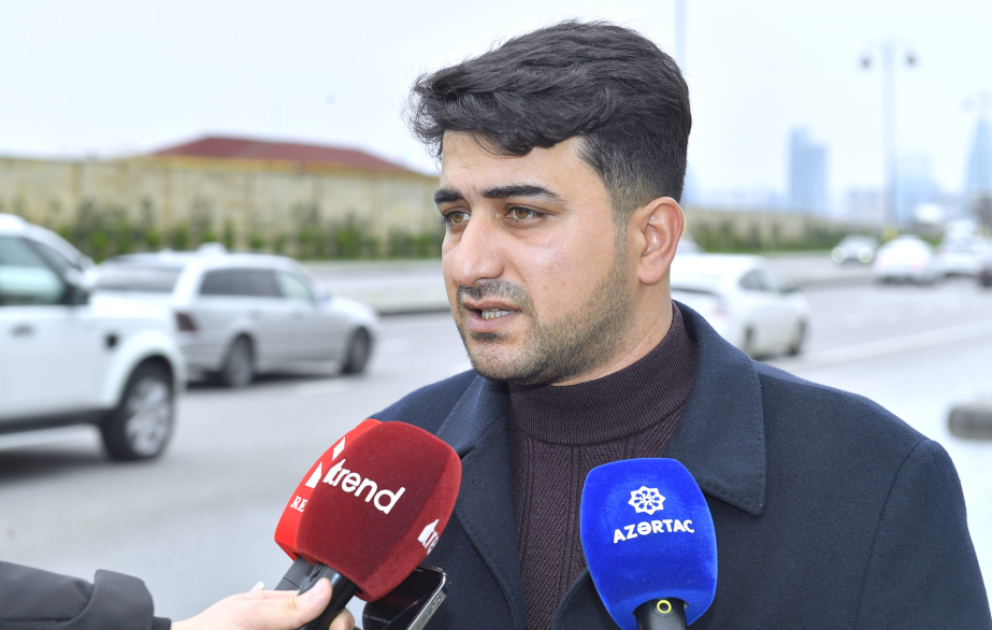 Xətai rayonunda bir neçə ərazi yağış sularından təmizlənib VİDEO