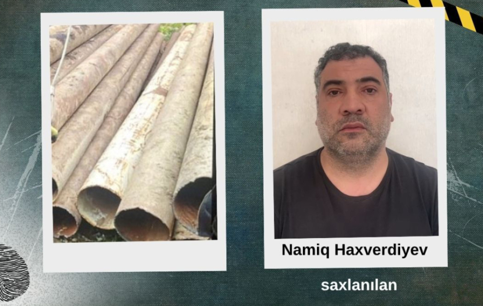 Ağsuda su borularını oğurlayan şəxs saxlanılıb VİDEO