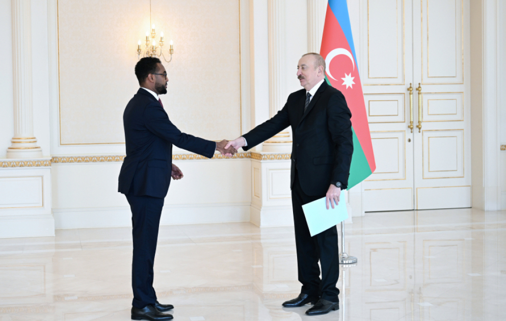 Prezident İlham Əliyev Somalinin Azərbaycanda yeni təyin olunmuş səfirini qəbul edib YENİLƏNİB VİDEO
