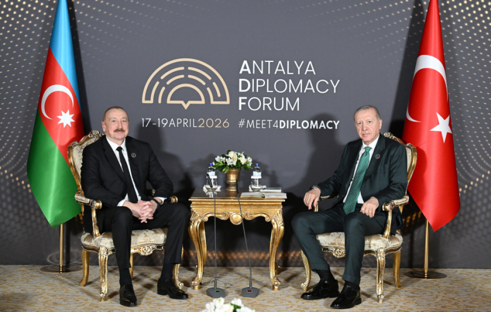 Antalyada Azərbaycan Prezidenti İlham Əliyevlə Türkiyə Prezidenti Rəcəb Tayyib Ərdoğanın görüşü keçirilib VİDEO