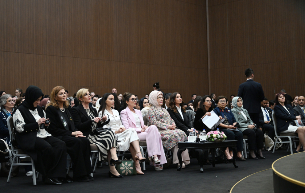 Aserbaidschans First Lady nimmt an Panel zu Bildung und Frieden in Palästina teil VIDEO