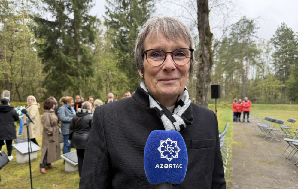 Elke Qriqlevski: Bergen-Belzen əsir düşərgəsində azərbaycanlı əsirlərin xatirə lövhəsinin açılışından çox şadıq VİDEO