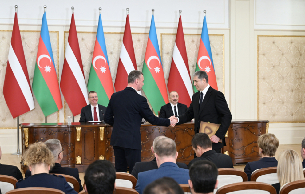 Azerbaijan–Latvia documents exchanged VIDEO