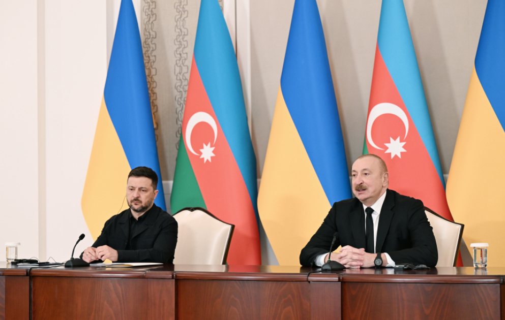 Президенты Азербайджана и Украины выступили с заявлениями для прессы  ОБНОВЛЕНО  ВИДЕО