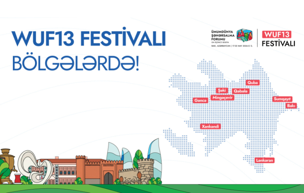 Azərbaycanın bir sıra şəhərlərində WUF13 Festivalının keçiriləcəyi məkanlar açıqlanıb VİDEO
