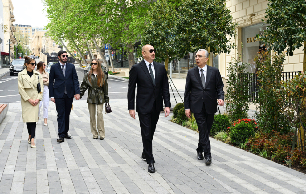 President Ilham Aliyev attended inauguration of Islam Safarli Street following reconstruction VIDEO