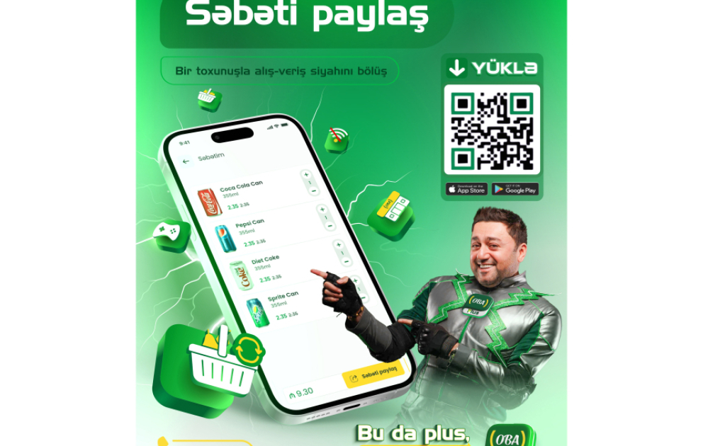 ® Bu il fəaliyyətinin 10 illiyini qeyd edən “OBA” marketlər şəbəkəsi OBAPlus mobil tətbiqini yenilədi VİDEO