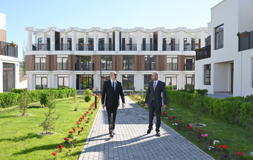 President Ilham Aliyev inaugurates first residential complex in Zangilan VIDEO