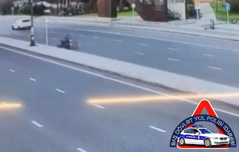 Yüksək sürət gənc motosikletçinin həyatına son qoyub VİDEO