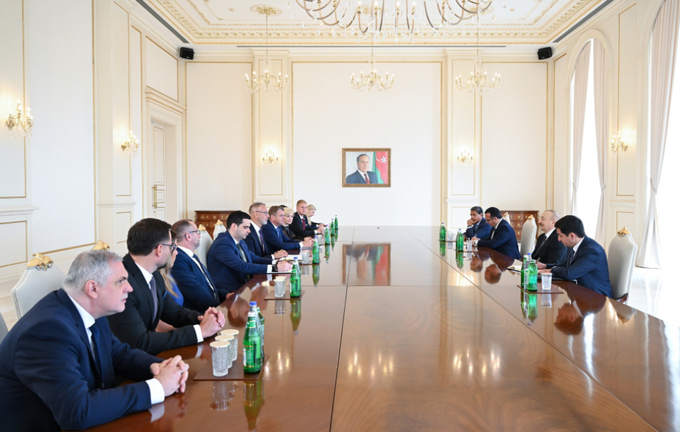 President Ilham Aliyev received delegation led by Speaker of National Council of Slovakia VIDEO