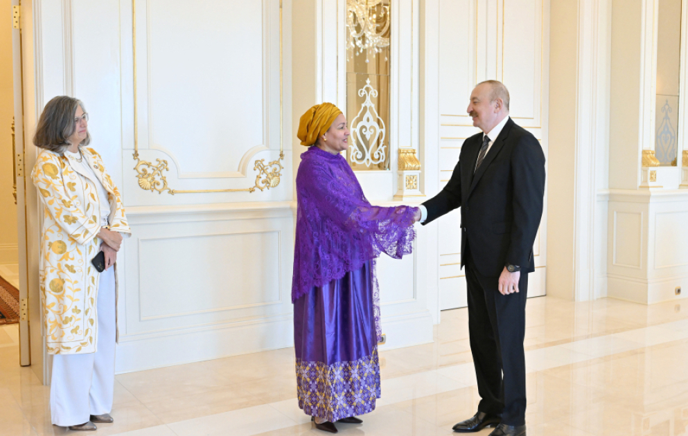 Präsident Ilham Aliyev empfängt Uno-Vizegeneralsekretärin VIDEO