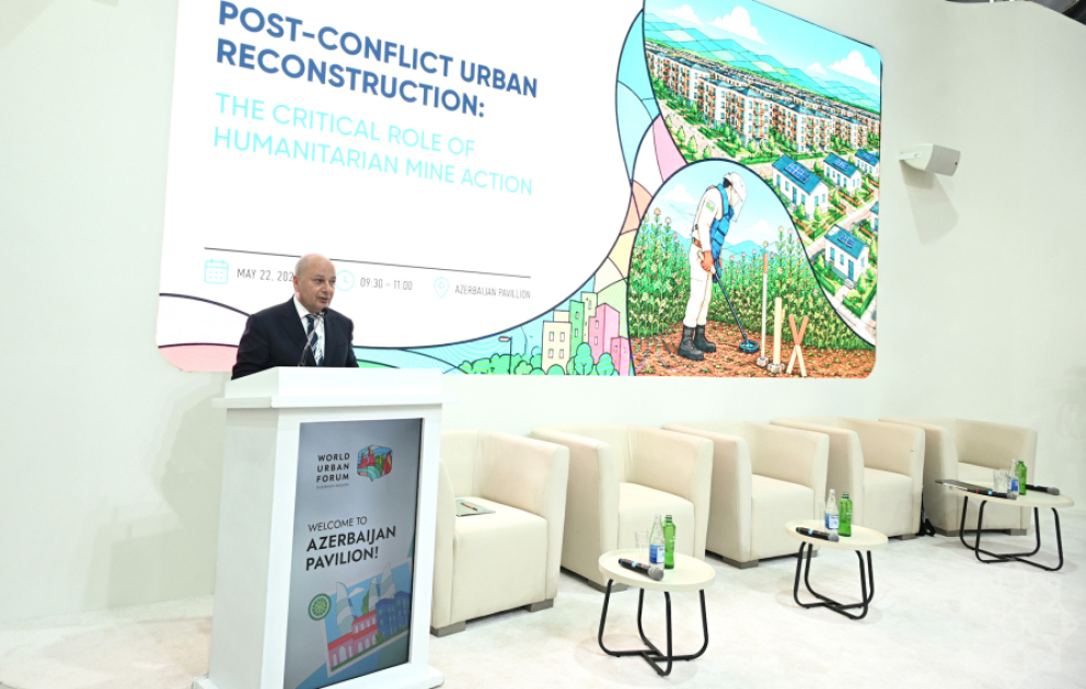 WUF13 çərçivəsində ANAMA minatəmizləmənin şəhərlərin bərpasında strateji rolunu müzakirə edib VİDEO