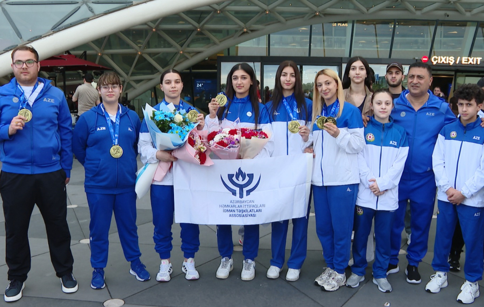 Karate üzrə Avropa çempionu Mədinə Sadıqova: Vətənimdə bu cür coşqu ilə qarşılanmaq mənim üçün qürurvericidir VİDEO