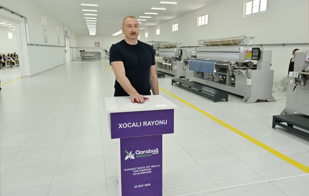 Inauguration de la SARL « Maison du textile Garabagh » à Khodjaly VIDEO