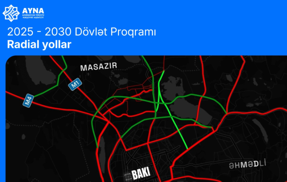 Mehdiabad–Baksol–Ziya Bünyadov avtomobil yolu inşa olunacaq VİDEO