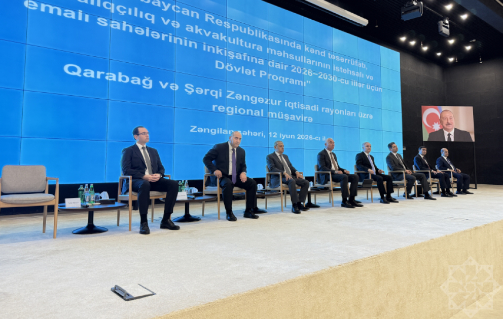 Zəngilanda Qarabağ və Şərqi Zəngəzur iqtisadi rayonları üzrə regional müşavirə işə başlayıb VİDEO