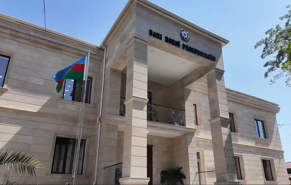 Bakı Hərbi Prokurorluğunun əsaslı təmir edilərək yenidən qurulan inzibati binasının açılışı olub VİDEO
