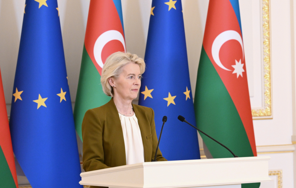 Ursula Fon der Lyayen Prezident İlham Əliyevə: Siz şəxsi liderliyinizi göstərdiniz ki, bu regionda sülh bərqərar edilsin VİDEO