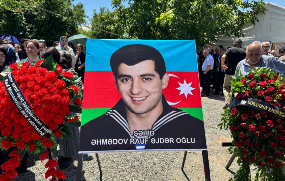 Birinci Qarabağ müharibəsi şəhidi Rauf Əhmədov Goranboyda dəfn olunub VİDEO