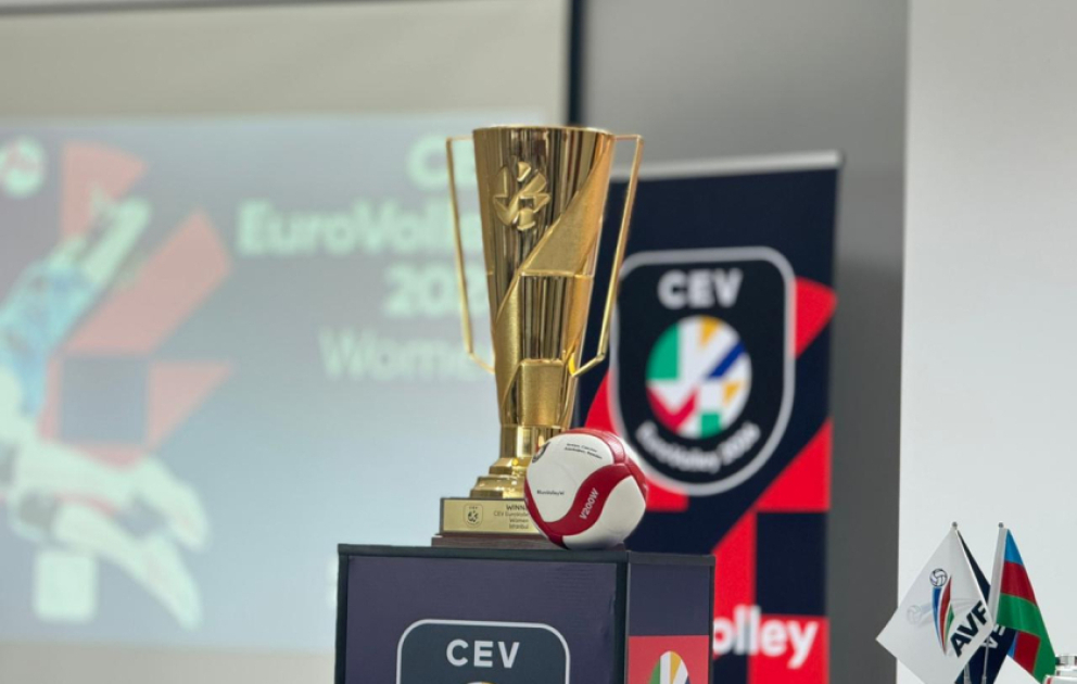 Voleybol üzrə Avropa çempionatının kuboku Bakıda nümayiş olunub VİDEO