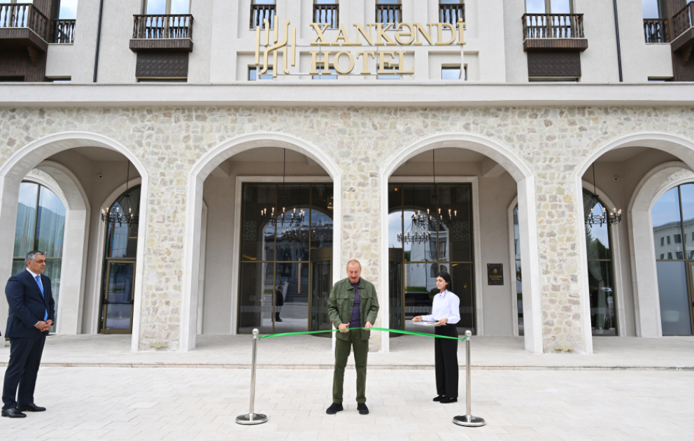 Le président Ilham Aliyev participe à l’inauguration de l’hôtel Khankendi VIDEO