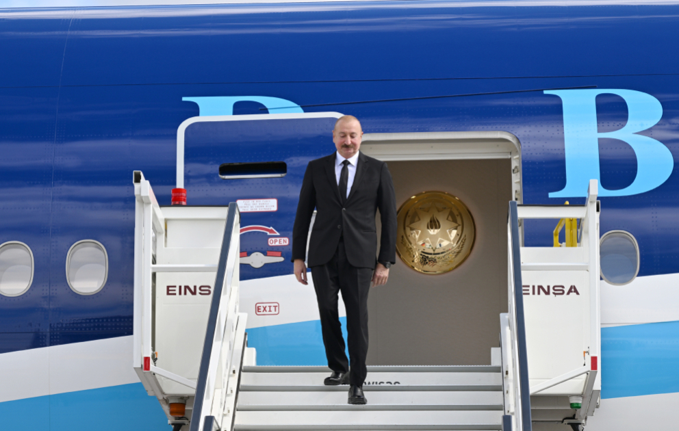 Präsident Ilham Aliyev zu Staatsbesuch in Deutschland eingetroffen VIDEO