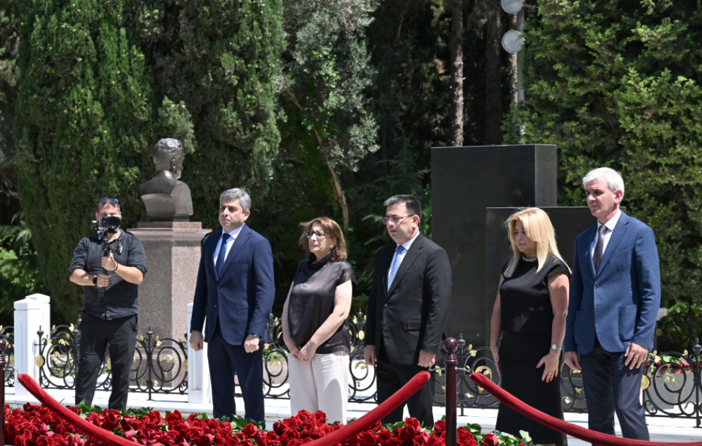 Les collaborateurs de l’AZERTAC visitent la tombe du Leader national VIDEO