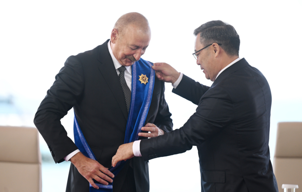 Award ceremony held for Presidents of Azerbaijan and KyrgyzstanVIDEO