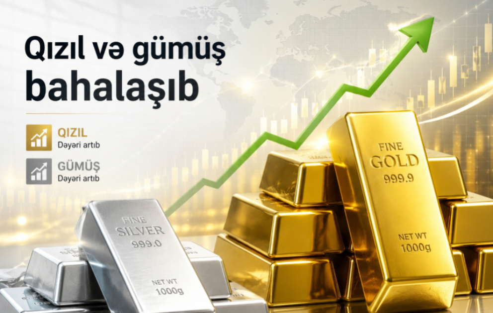 Dünya birjalarında qızıl və gümüş bahalaşıb VİDEO