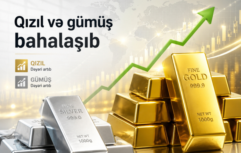 Qızıl və gümüş bahalaşıb VİDEO
