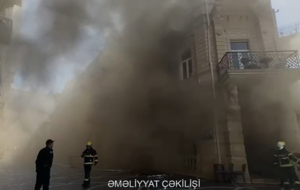 Səbaildə obyektdə yanğın baş verib VİDEO