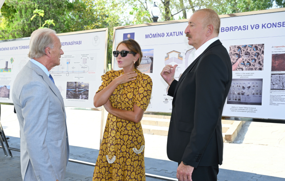 President Ilham Aliyev reviewed restoration efforts at Momine Khatun Mausoleum in Nakhchivan VIDEO