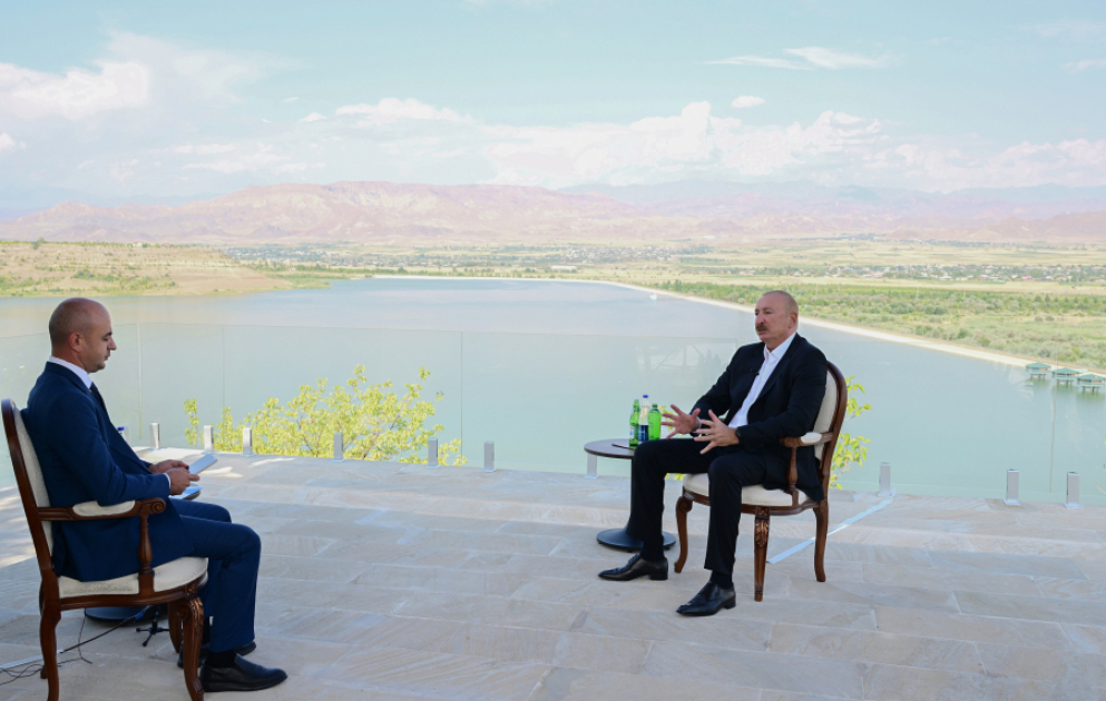 Nakhtchivan : le président Ilham Aliyev accorde une interview à la télévision azerbaïdjanaise