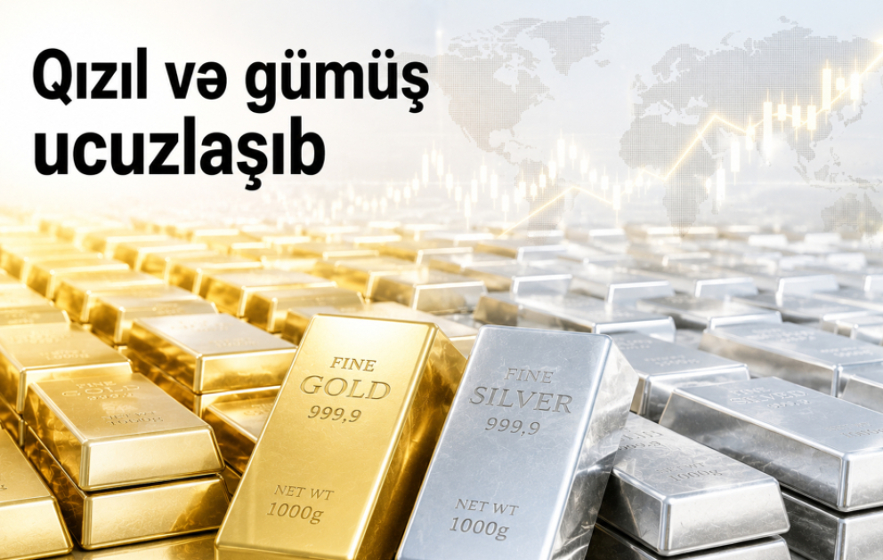 Qızıl və gümüş qiymətləri ucuzlaşıb VİDEO