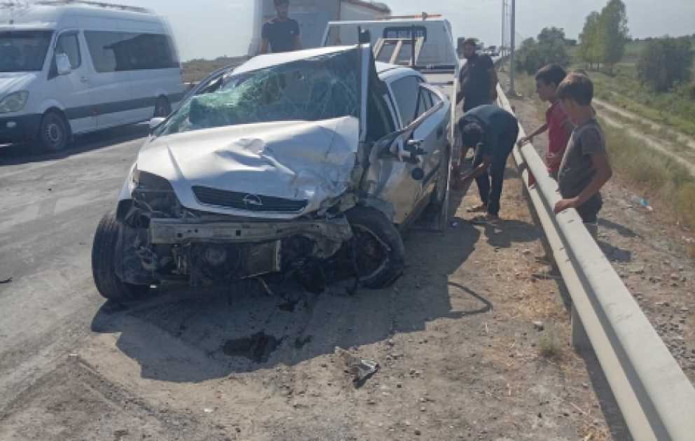 Sabirabadda yol qəzası olub, yaralılar var VİDEO