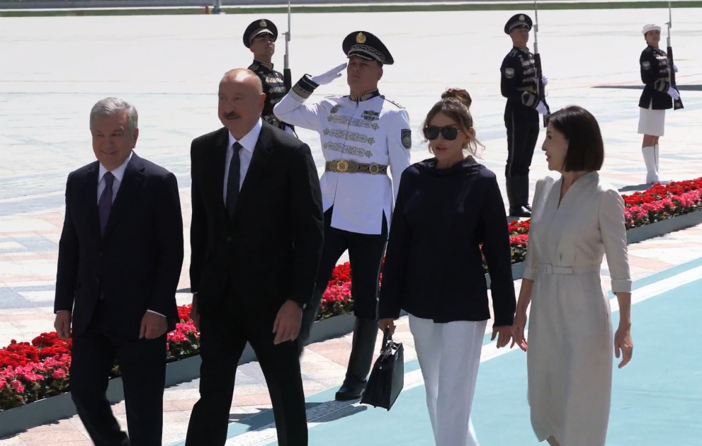 President Ilham Aliyev arrived in Uzbekistan on state visit VIDEO