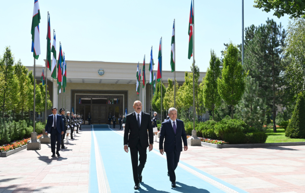 Daşkənddə Prezident İlham Əliyevin rəsmi qarşılanma mərasimi olub  YENİLƏNİB VİDEO