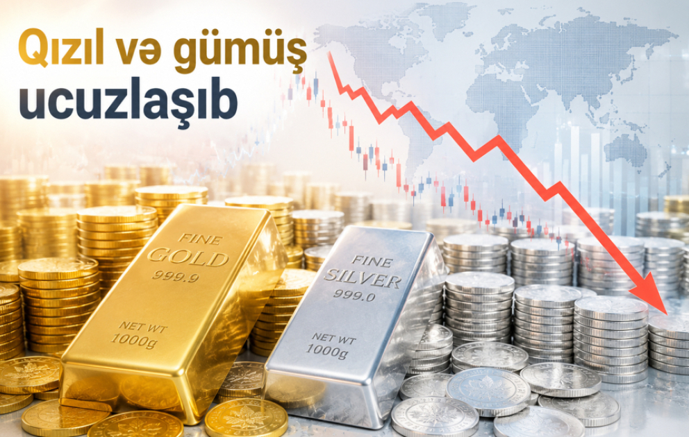 Qızıl və gümüş ucuzlaşıb VİDEO