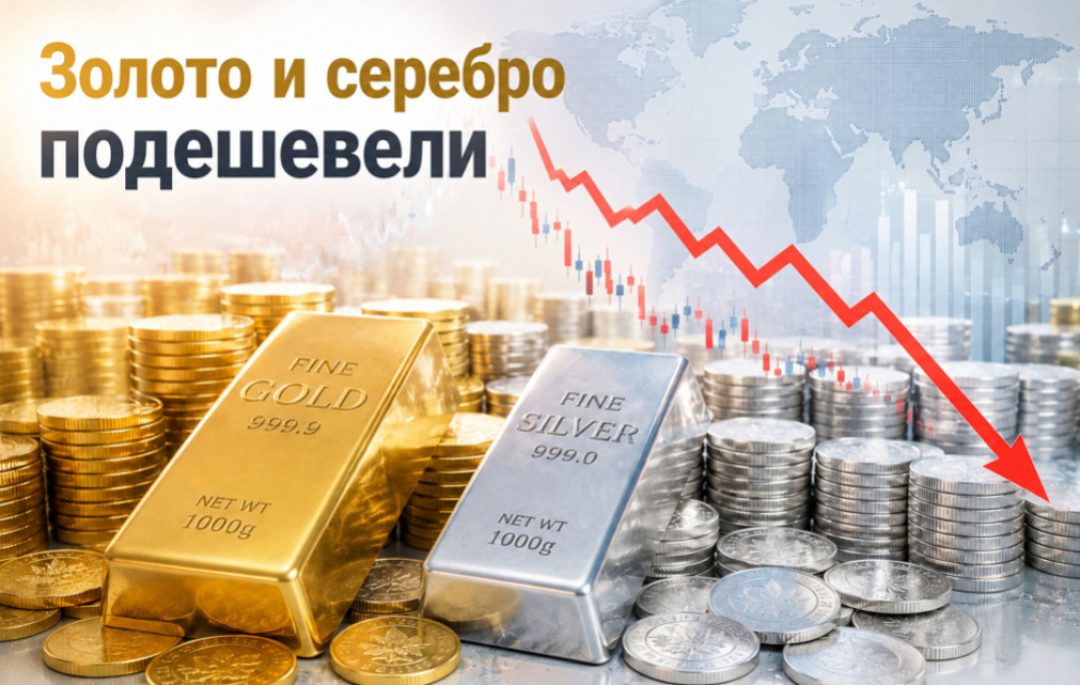 Цены на золото и серебро снизились ВИДЕО