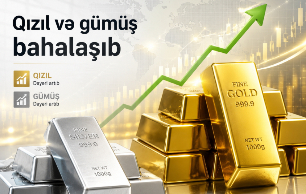 Qızıl və gümüş bahalaşıb VİDEO