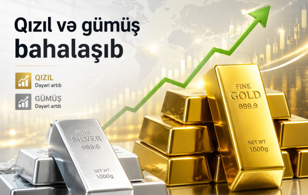 Qızıl və gümüşün bahalaşması davam edir VİDEO